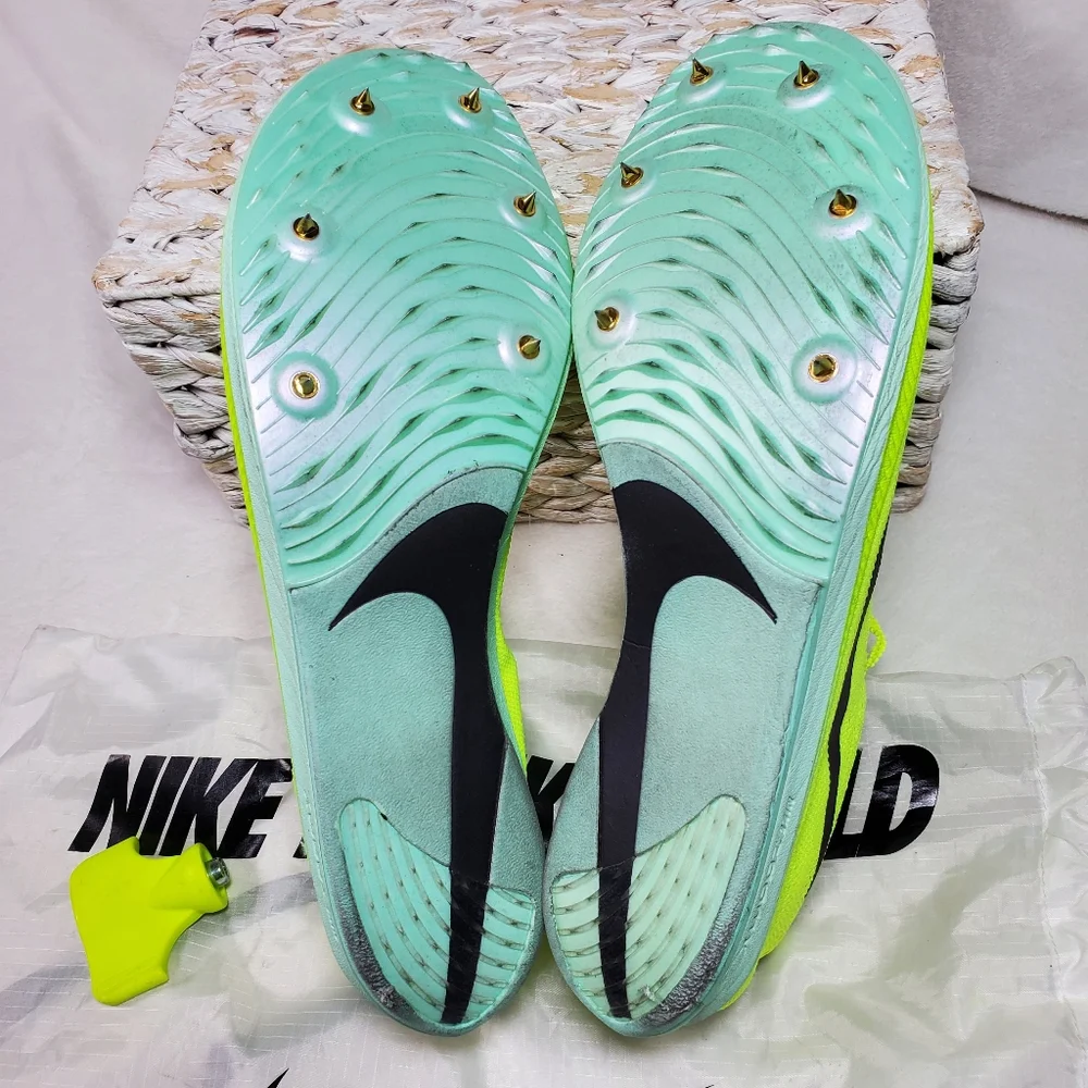 Nike‎ ZoomX Dragonfly Volt Mint Foam With Spikes Tool & Bag Track Men 13 Track